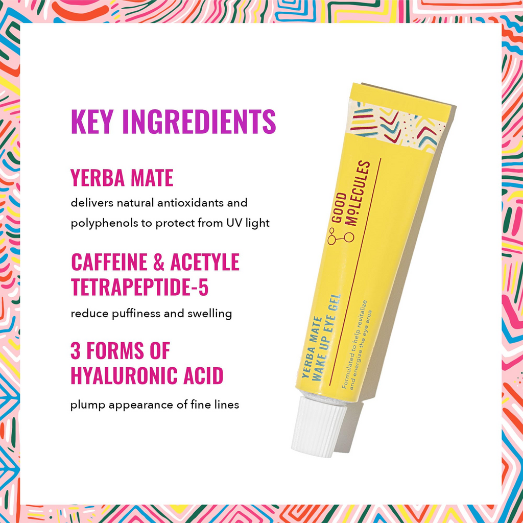 Key Benefits of Good Molecules Yerba Mate Wake Up Eye Gel