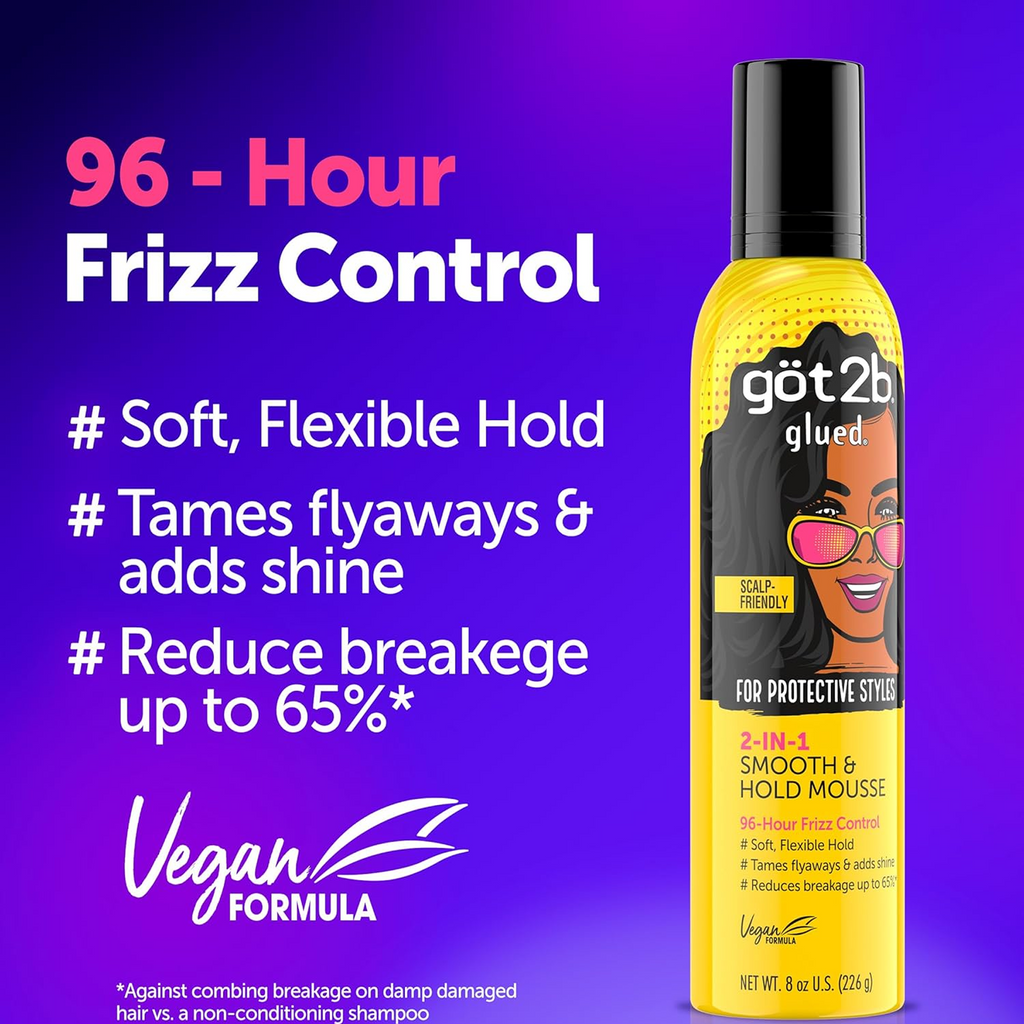 Key Benefits of Got2b Glued 2 in 1 Smooth & Hold Mousse