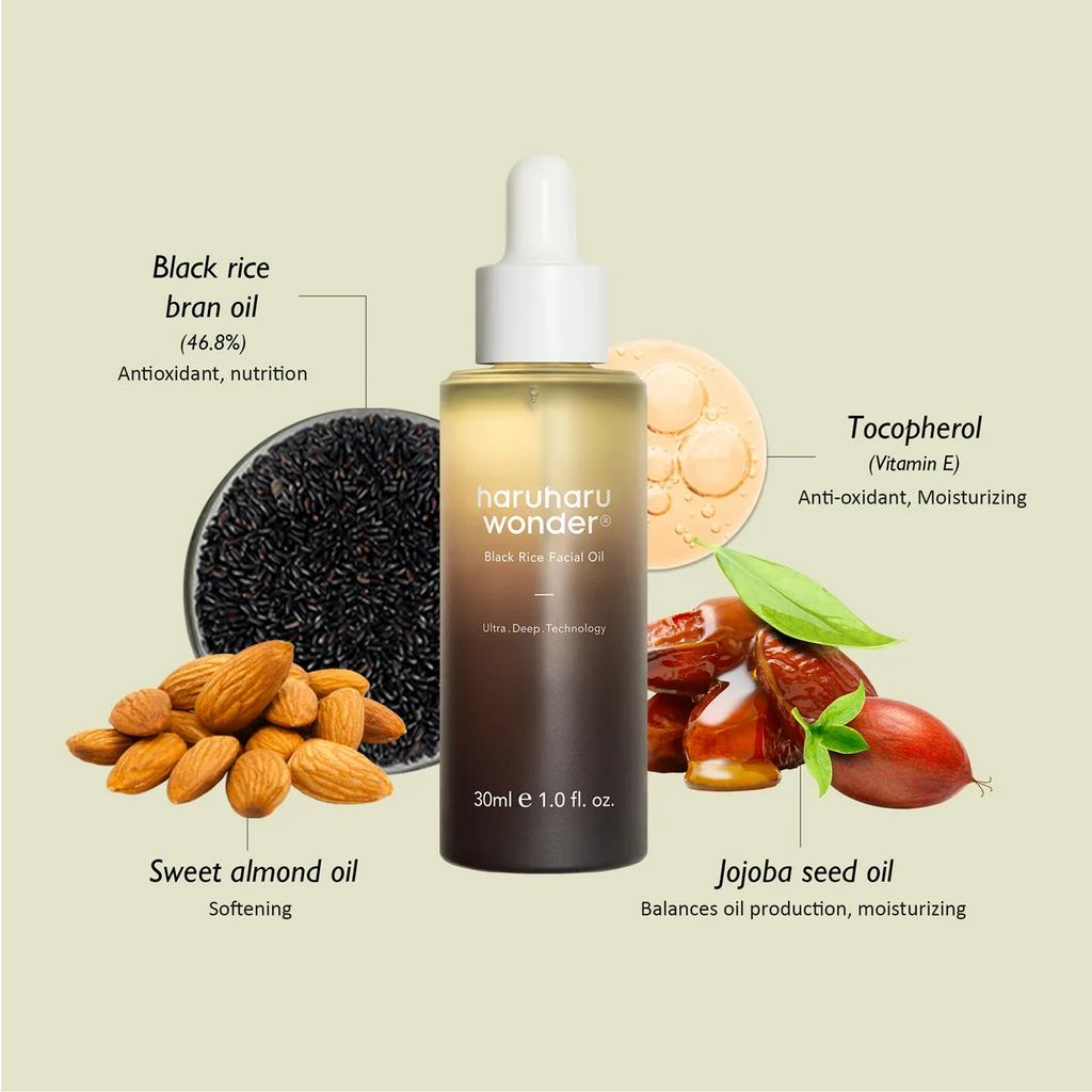 Key Ingredients using in Haruharu Wonder Black Rice Facial Oil