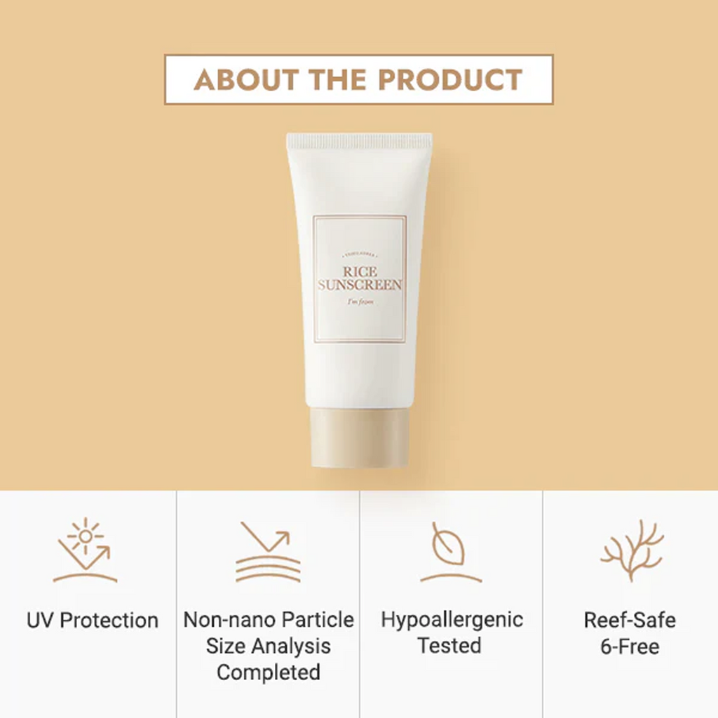 Advantages of I'm From Rice Sunscreen SPF50 