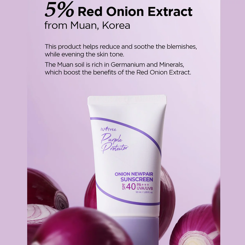 Isntree Purple Protector Onion Sunscreen SPF40 PA+++ UVA/UVB - 50ml. 