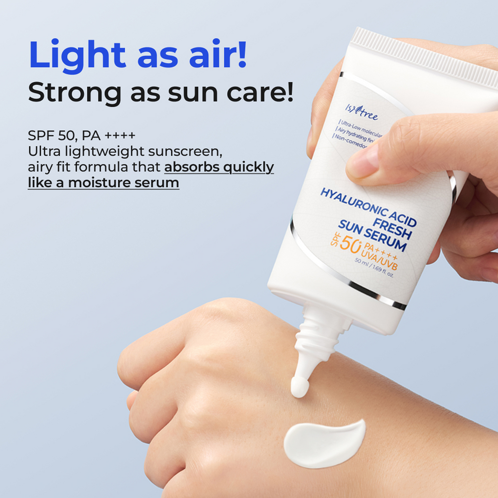 Key Benefits of Isntree Hyaluronic Acid Fresh Sun Serum SPF50