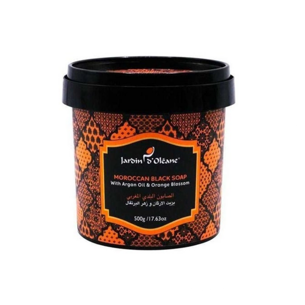 Jardin D'Oleane Moroccan Black Soap With Argan Oil And Orange Blossom  - 500g