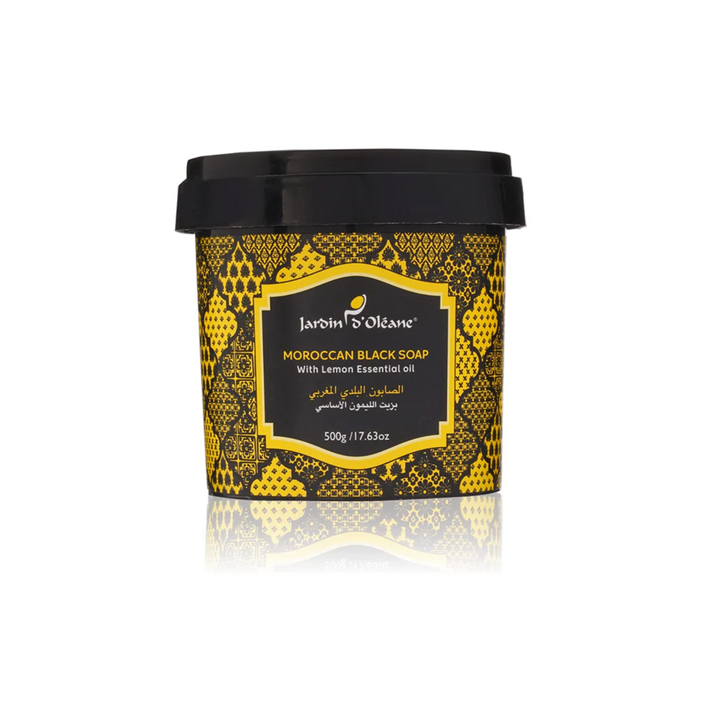 Jardin D'Oleane Moroccan Black Soap With Lemon Essential Oil  - 500g