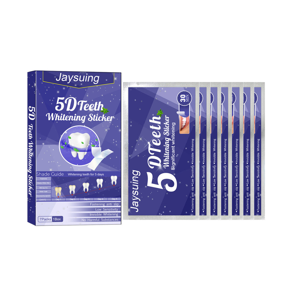 Jaysuing 5D Whitening Teeth Sticker - 7 Packs