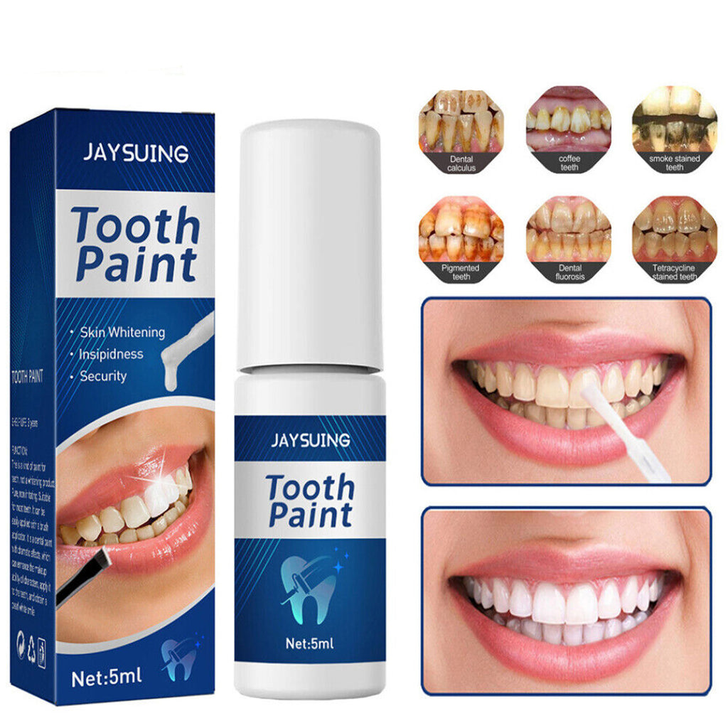 Jaysuing Tooth Paint - 5ml. Removes coffee, tea, and wine stains. Herbal extraction for whitening and gum protection.