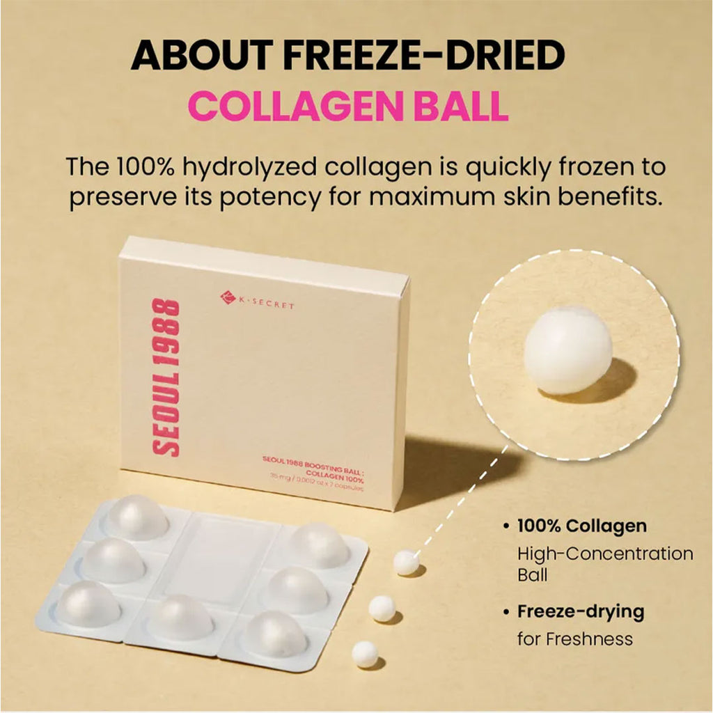 Advantages of using K-Secret Seoul 1988 Boosting Ball Collagen 100%
