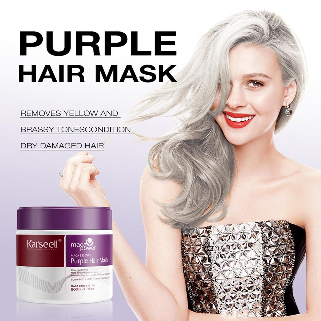 Karseell maca power Purple Hair Mask- Good for scalp and damaged hair
