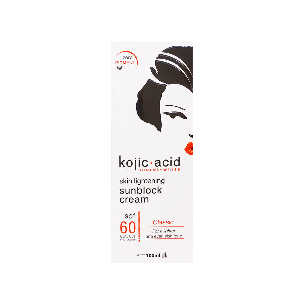 The product of Kojic Acid Skin Lightening Sunblock Cream SPF60