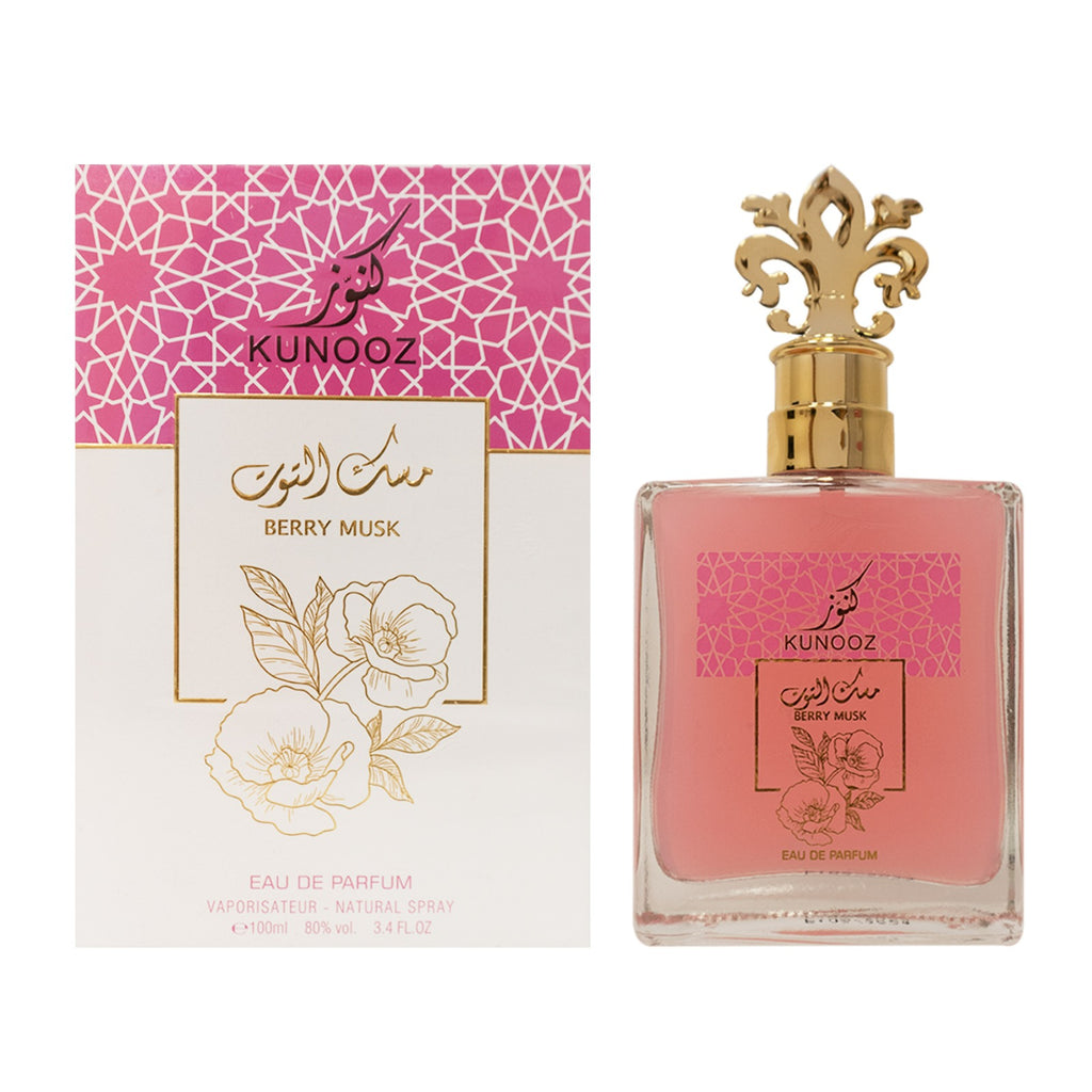 Kunooz Berry Musk Eau De Parfum available on qasr jamal store