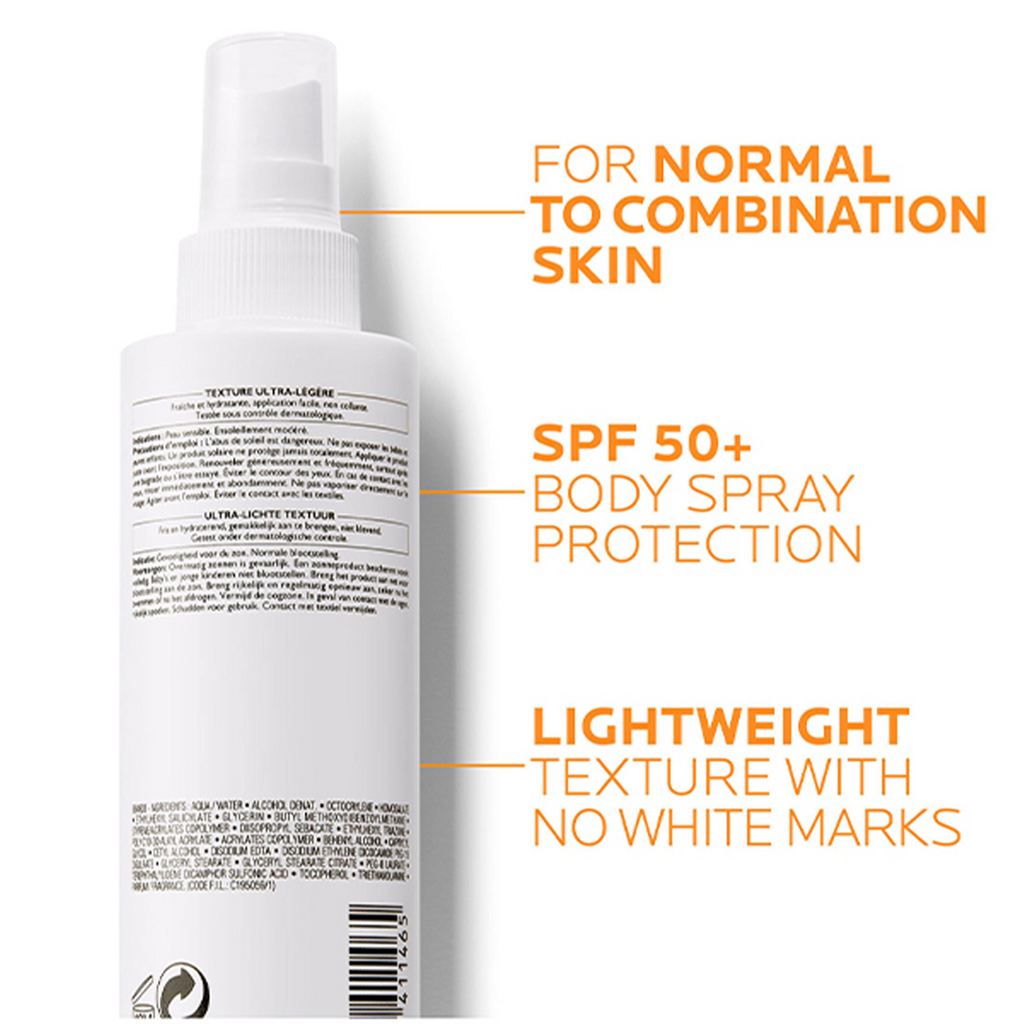 La Roche-Posay Anthelios Ultra-Light SPF50+ Sun Protection Spray - 200ml