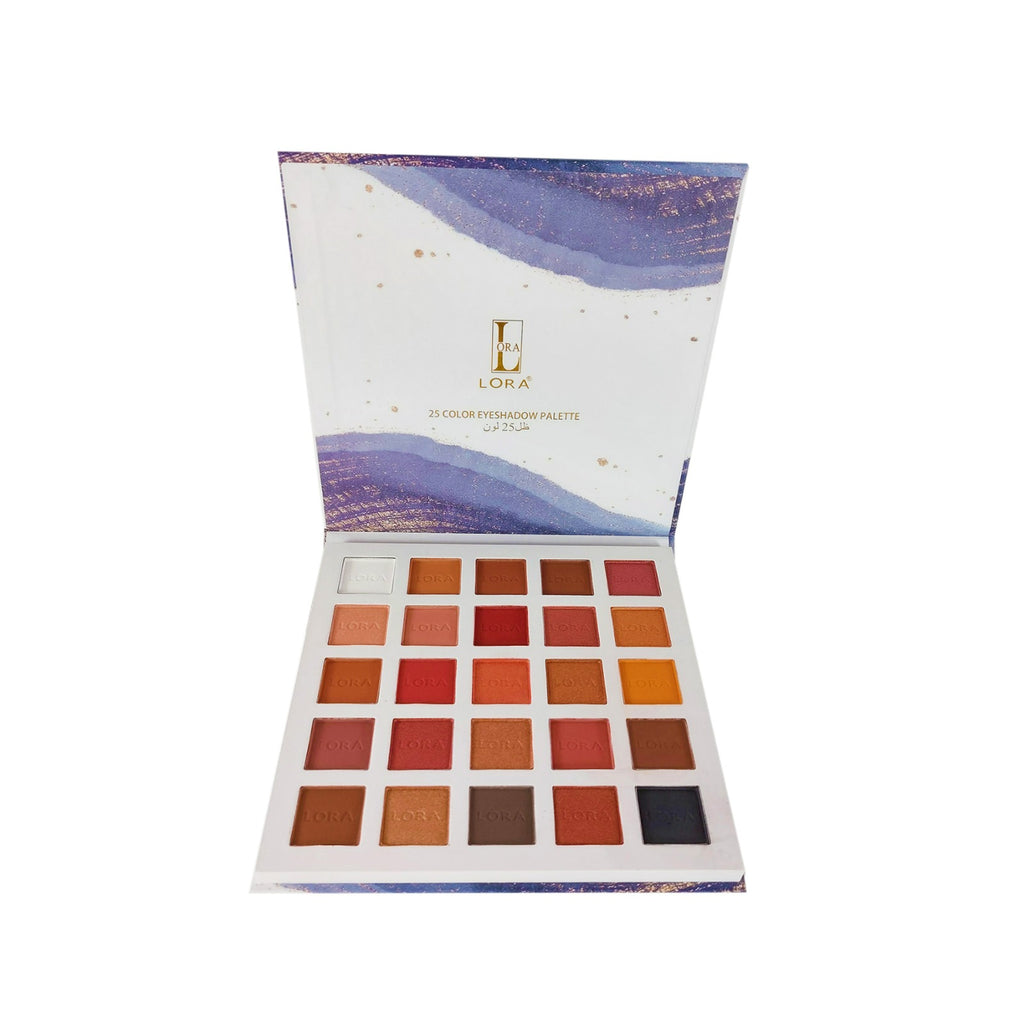 Lora 25 Color Eyeshadow Palette available on Qasr Jamal Store