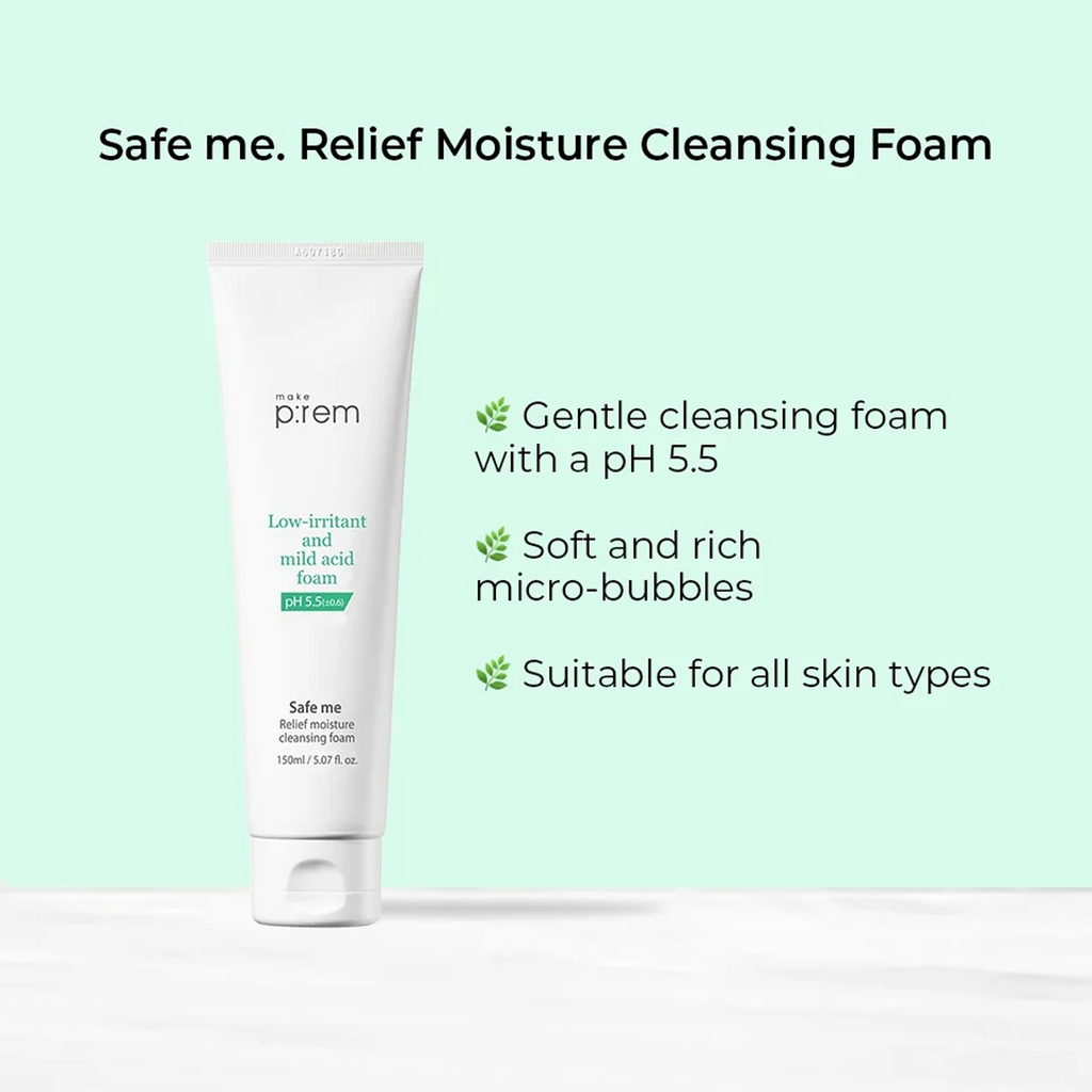 Key Benefits of Make P:rem Low Irritant Mid Acid Cleansing Foam 