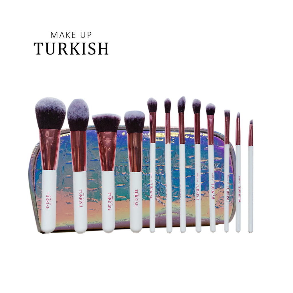 The Product of Makeup Turkish Crystal 12 piece Brush Set