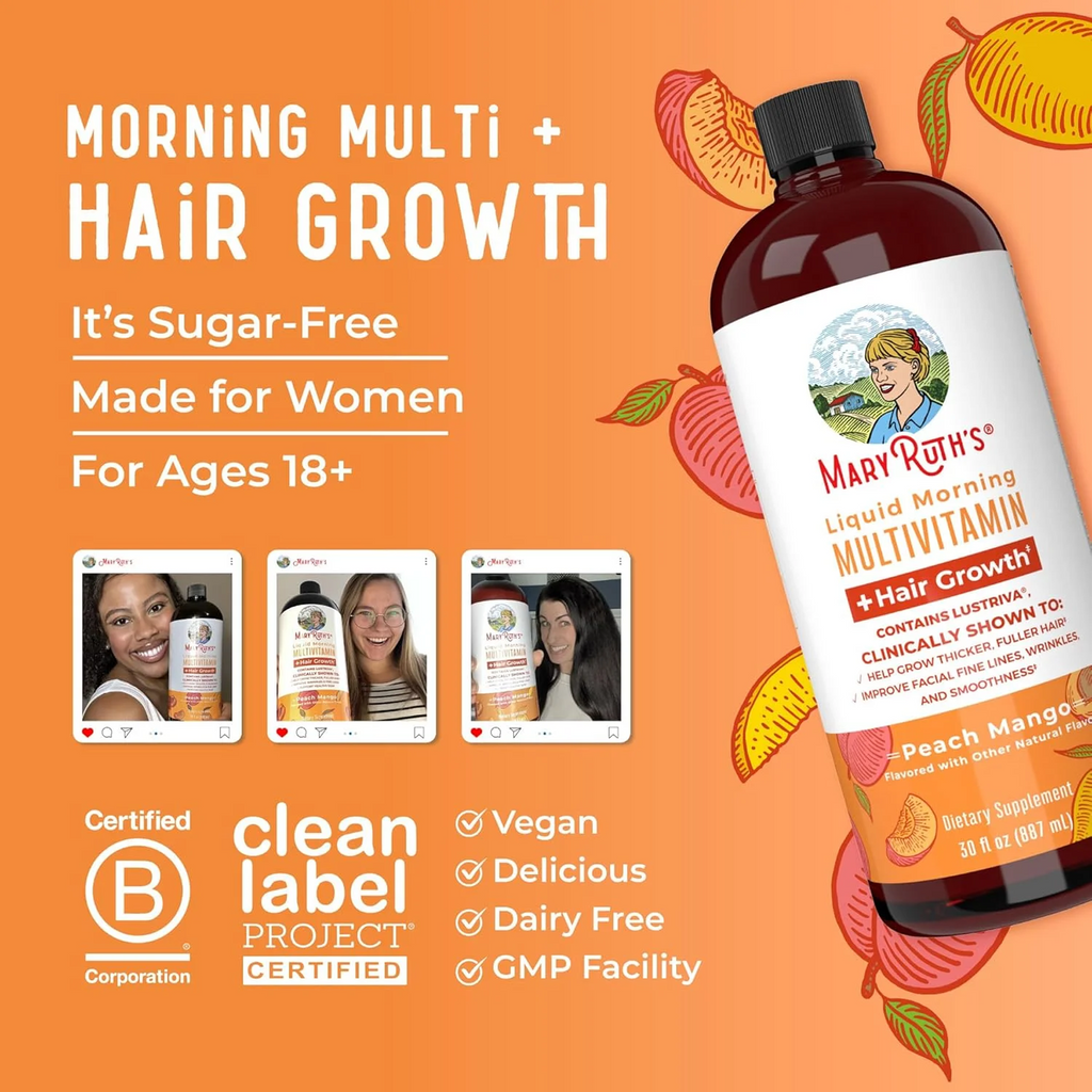 Key Benefits of MaryRuth Organics Liquid Morning Multivitamin + Hair Growth
