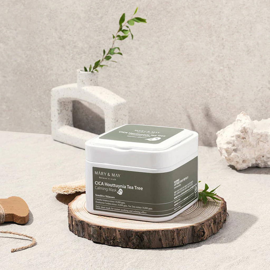 Mary&May Cica Houttuynia Tea Tree Calming Mask available on Qasrjamal store