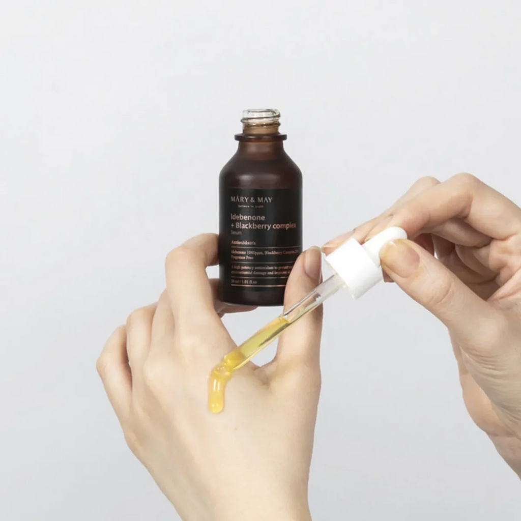 Mary&May Idebenone+ Blackberry Complex Serum available on qasrjamal