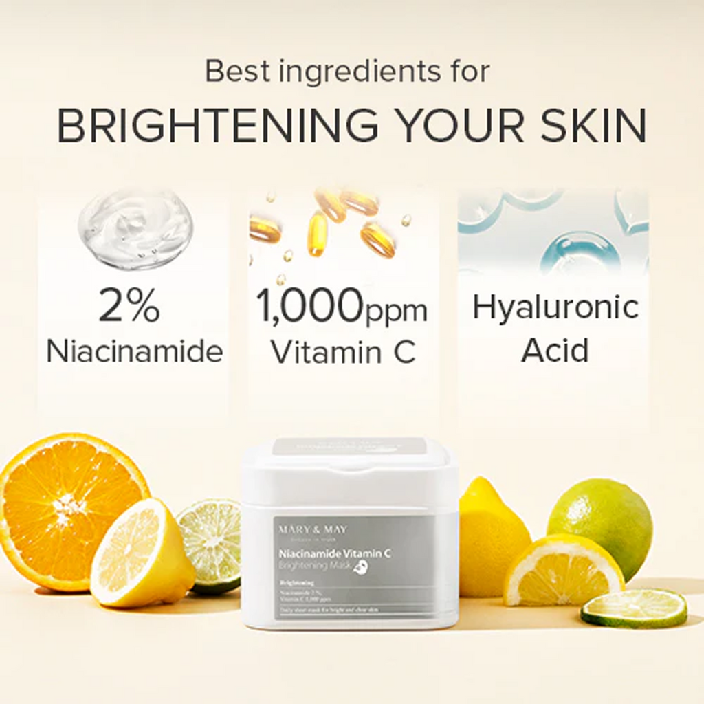 Key benefits of using Mary&May Niacinamide Vitamin C Brightening Mask