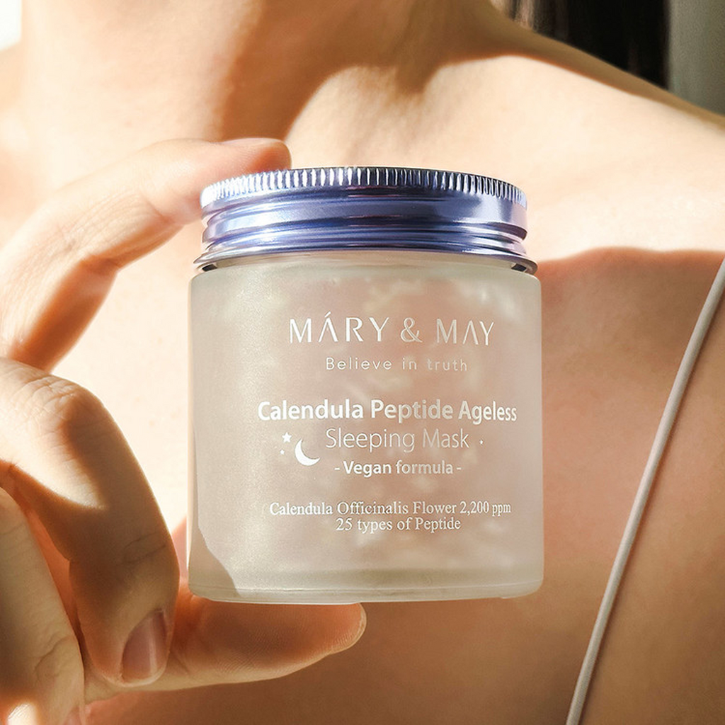 Mary&May Vegan Calendula Peptides Ageless Sleeping Mask available on qasrjamal store