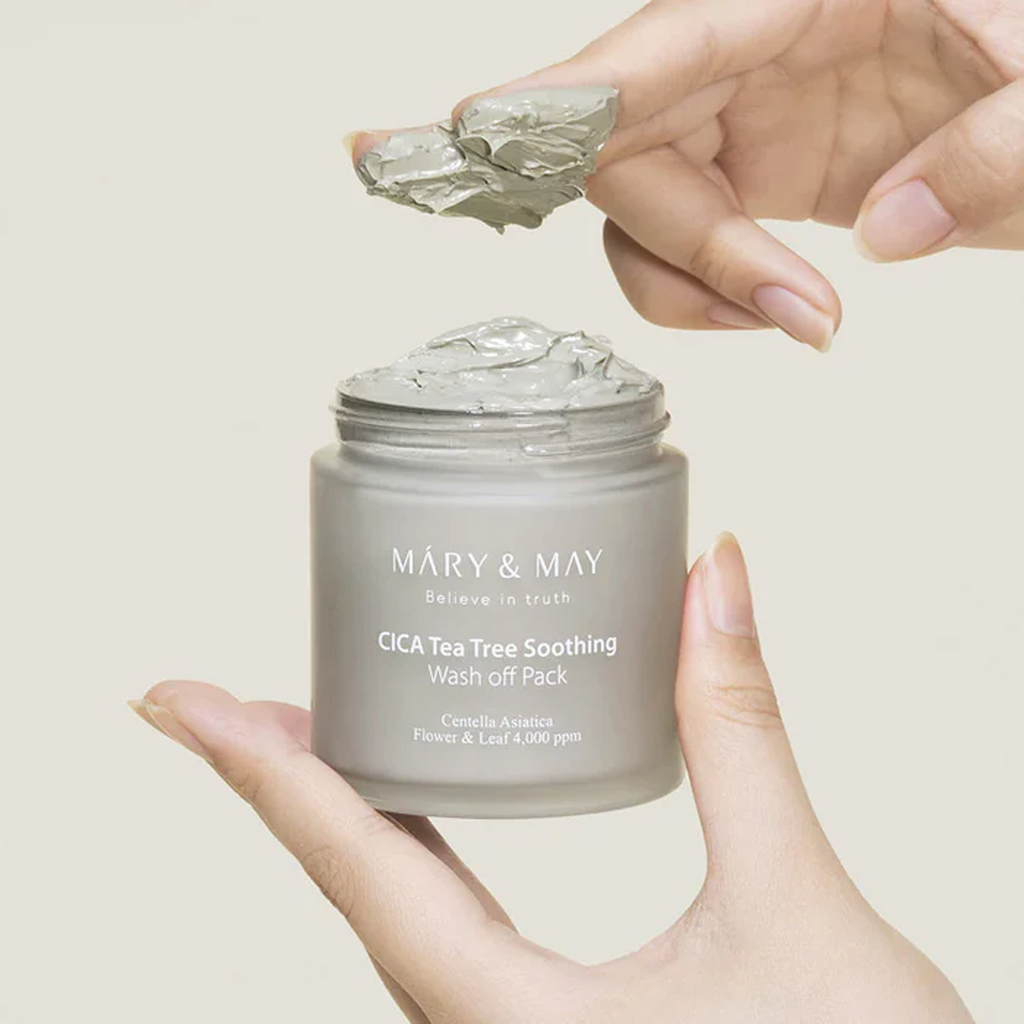 Mary&May Vegan Cica Tea Tree Soothing Wash Off Pack available on qasrjamal