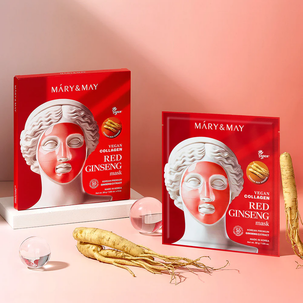 Mary&May Vegan Collagen Red Ginseng Mask available on qasrjamal store