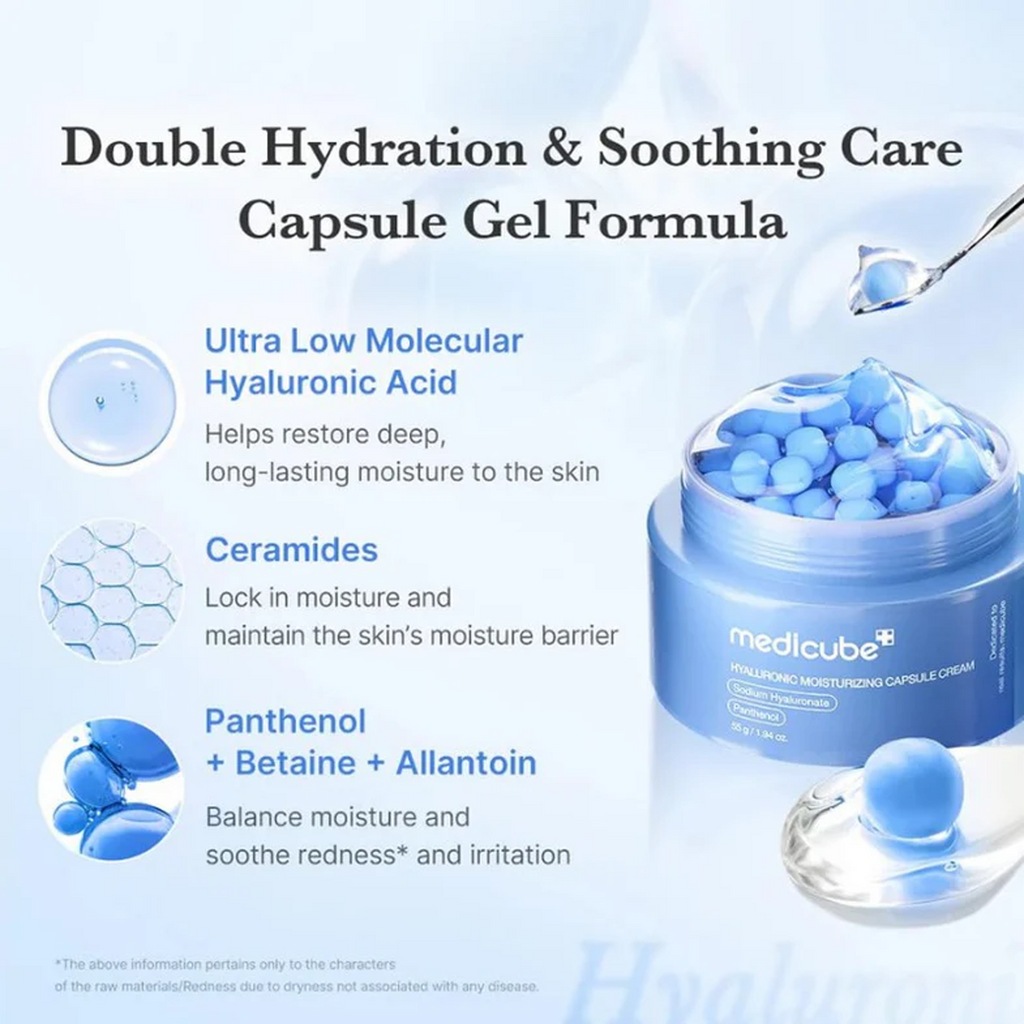 Key Benefits of Medicube Hyaluronic Moisturizing Capsule Cream