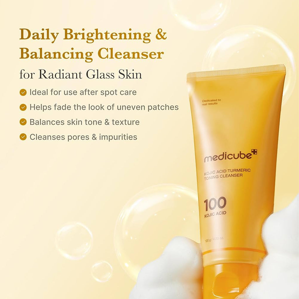 Advantages of using Medicube Kojic Acid Turmeric Toning Cleanser 
