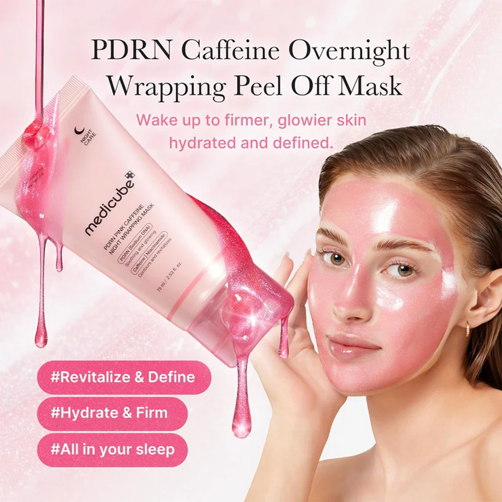 Advantages of Medicube PDRN Pink Caffeine Night Wrapping Mask