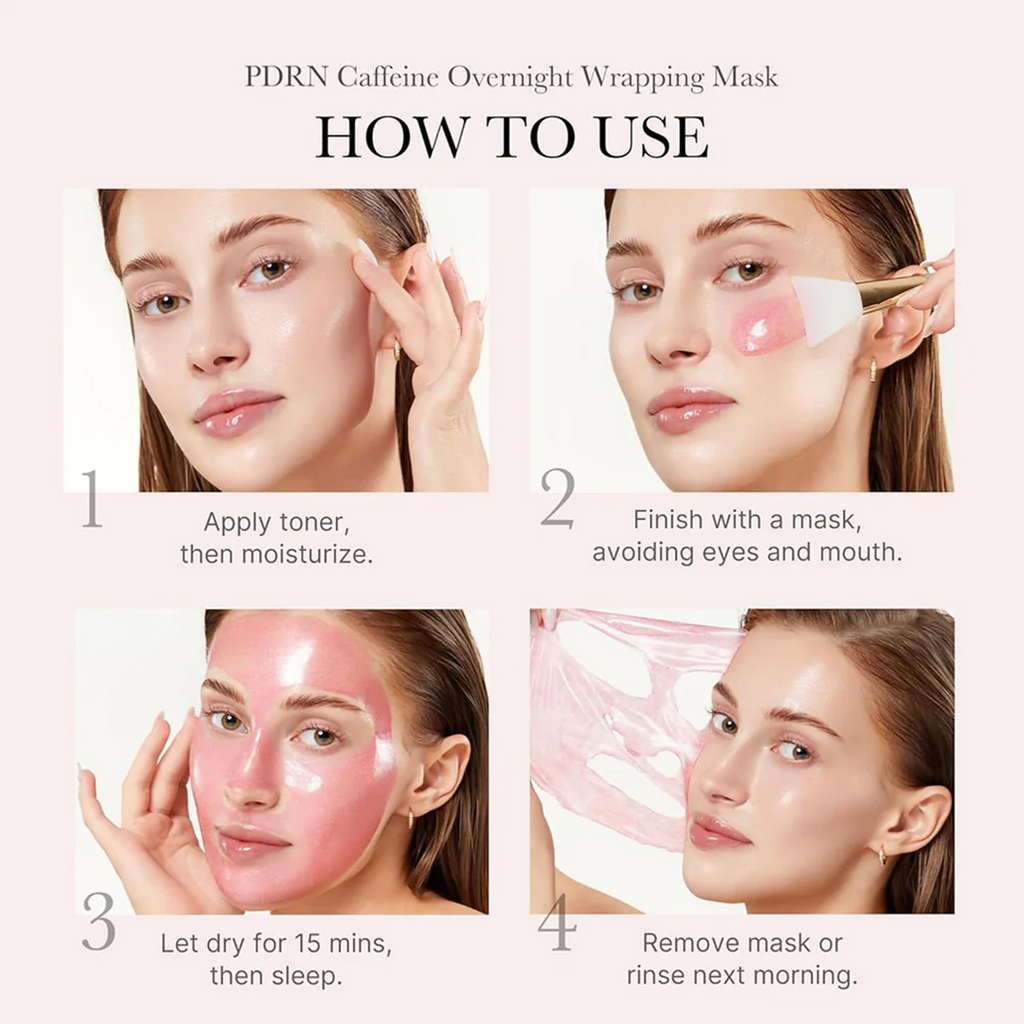 How to use a Medicube PDRN Pink Caffeine Night Wrapping Mask