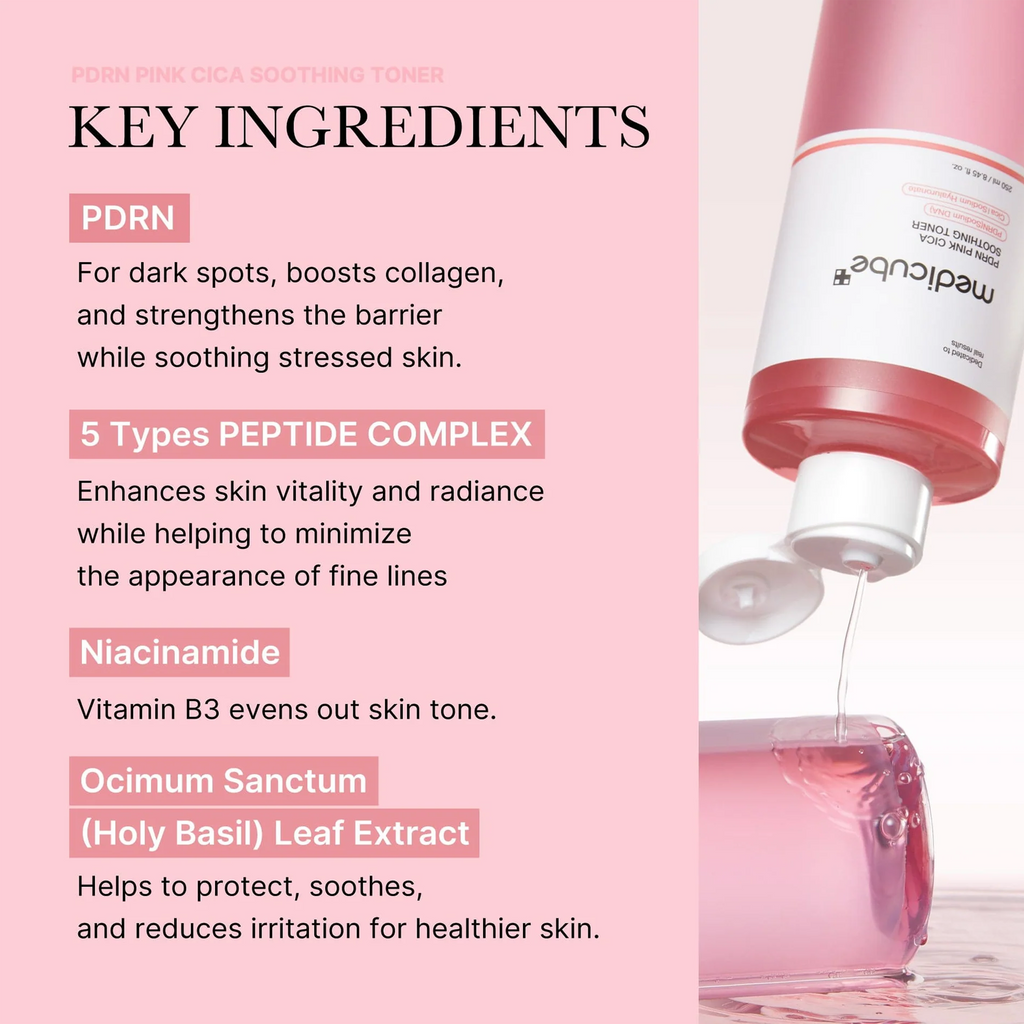 Advantages of Medicube PDRN Pink Cica Soothing Toner