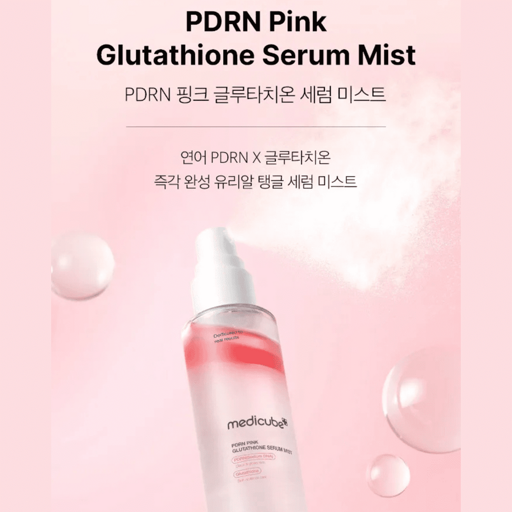 Medicube PDRN Pink Glutathione Serum Mist available on Qasr Jamal Store