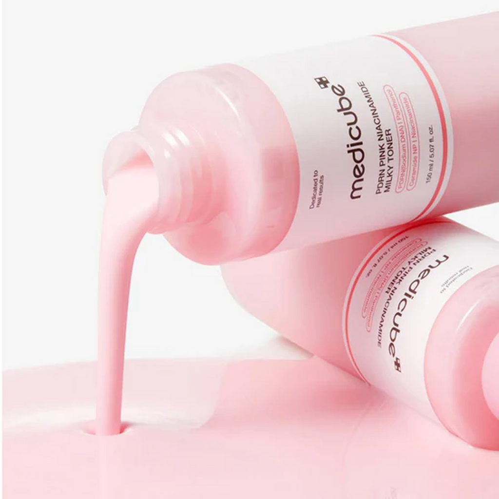 Medicube PDRN Pink Niacinamide Milky Toner available on Qasr Jamal Store
