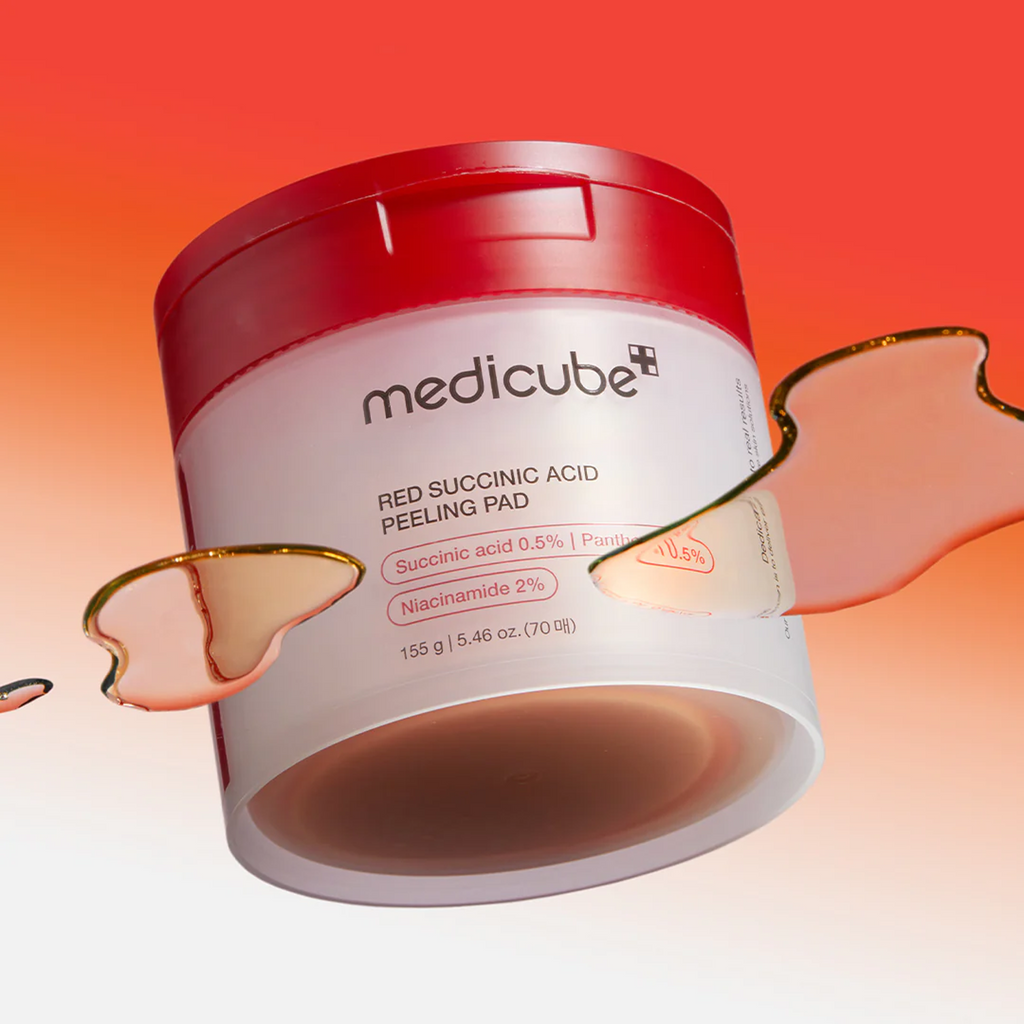 Medicube Red Succinic Acid Peeling Pad available on Qasr Jamal Store