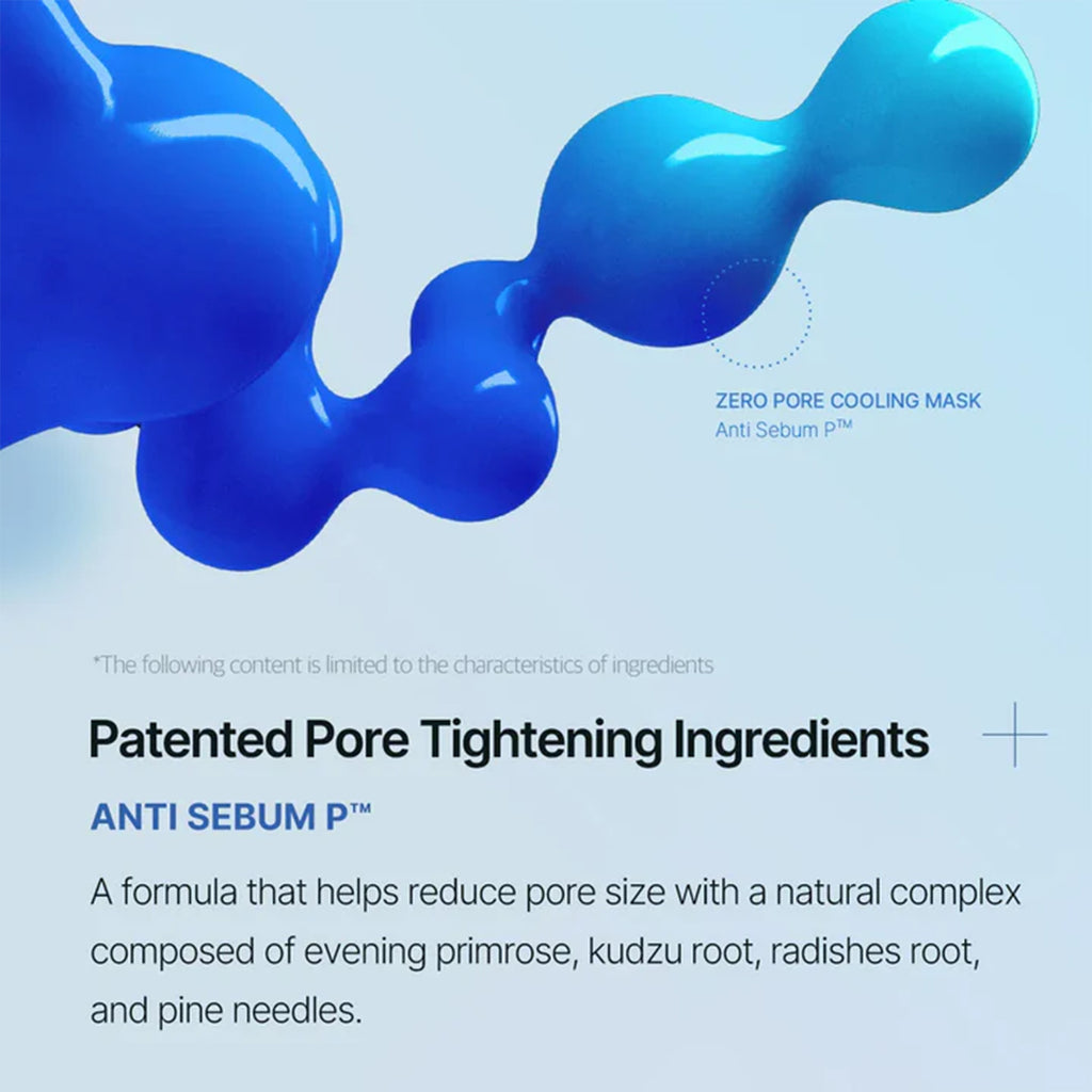 Key Ingredients using in Medicube Zero Pore Cooling Mask