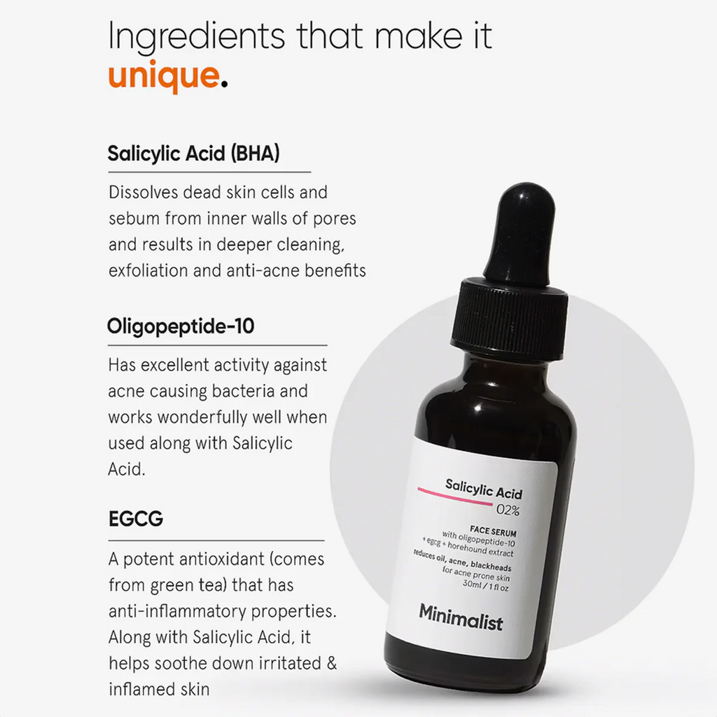Key Benefits of Minimalist 02% Salicylic Acid Face Serum