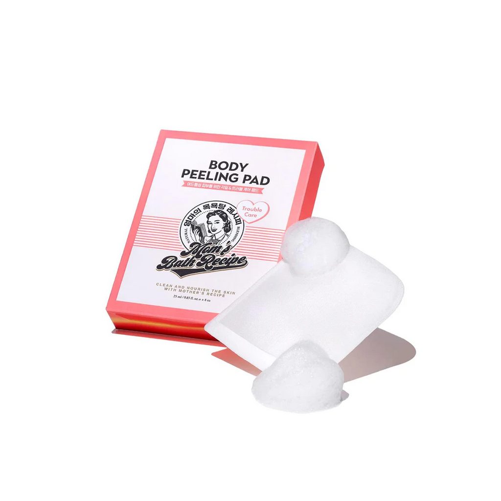The whole box of Mom's Bath Recipe Body Peeling Pad Box trouble care