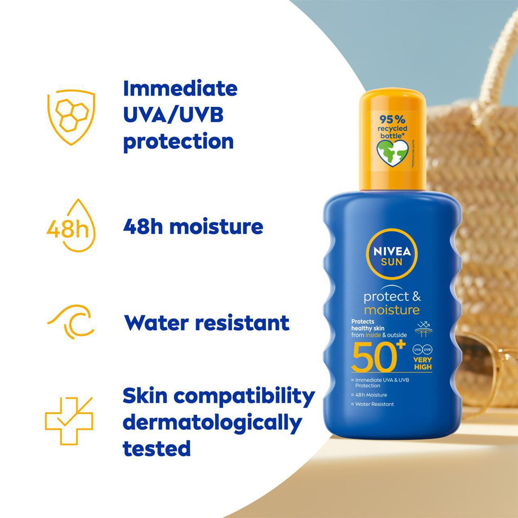 Buy 1 Get 1 FREE Nivea Sun Protect & Moisture Spray SPF50 - 200ml