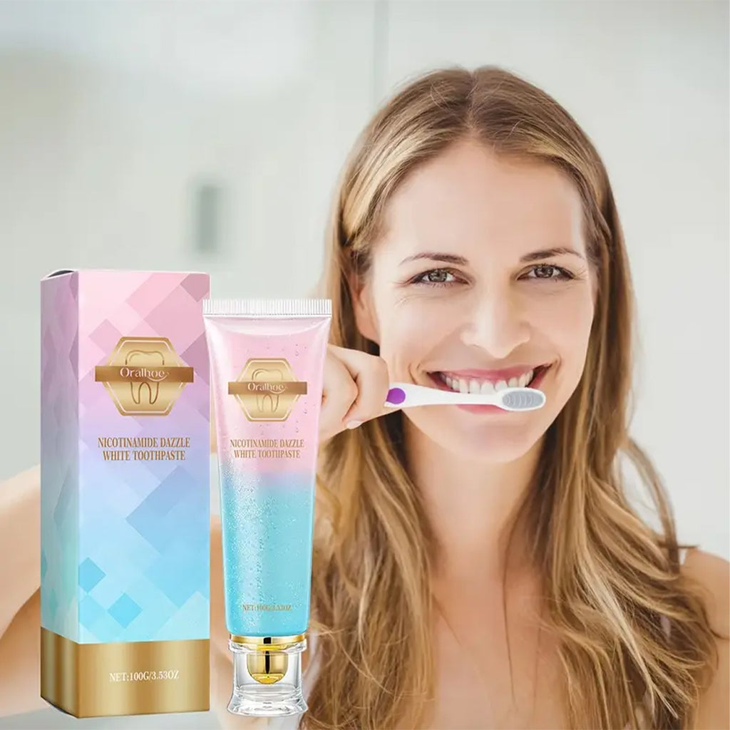 The Key Benefits of Oralhoe Nicotinamide Dazzle White Toothpaste 