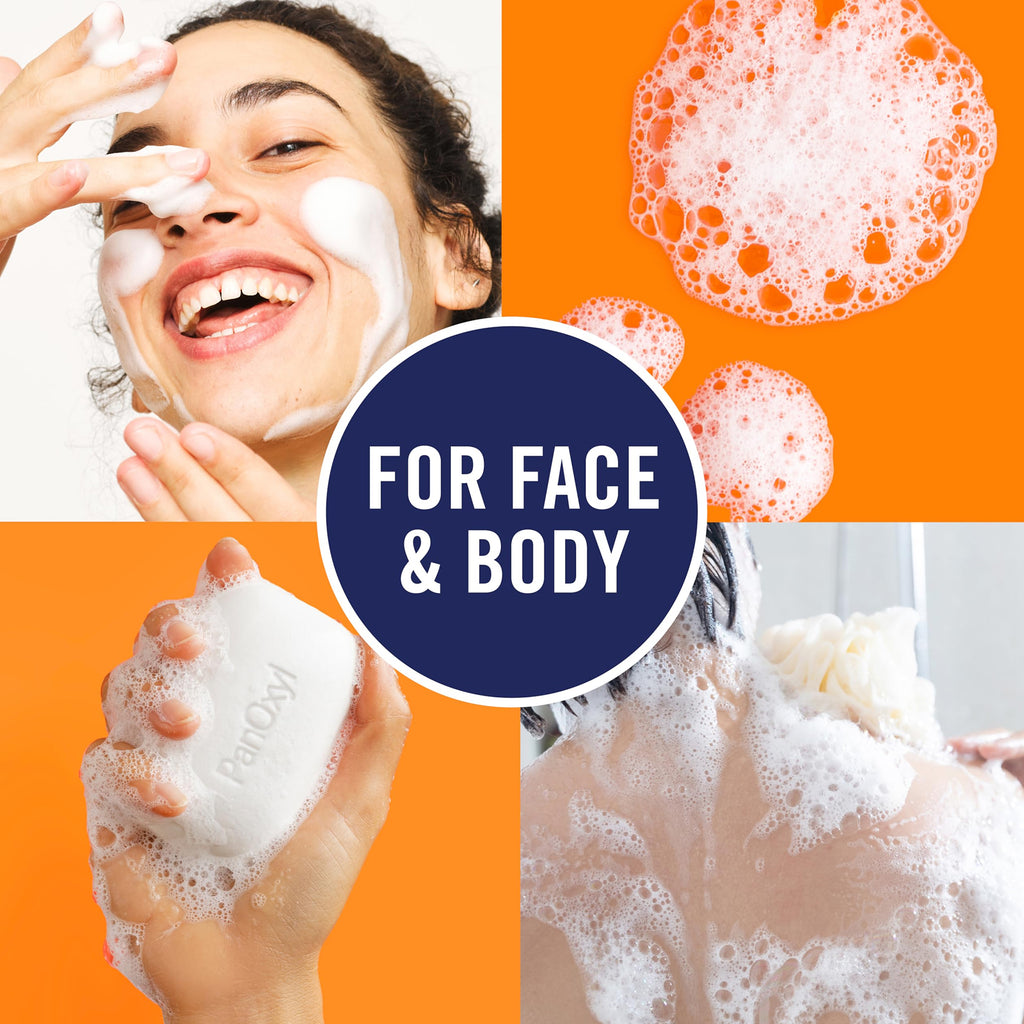 PanOxyl Acne Treatment Bar 10% Benzoyl Peroxide is suitable for face and body