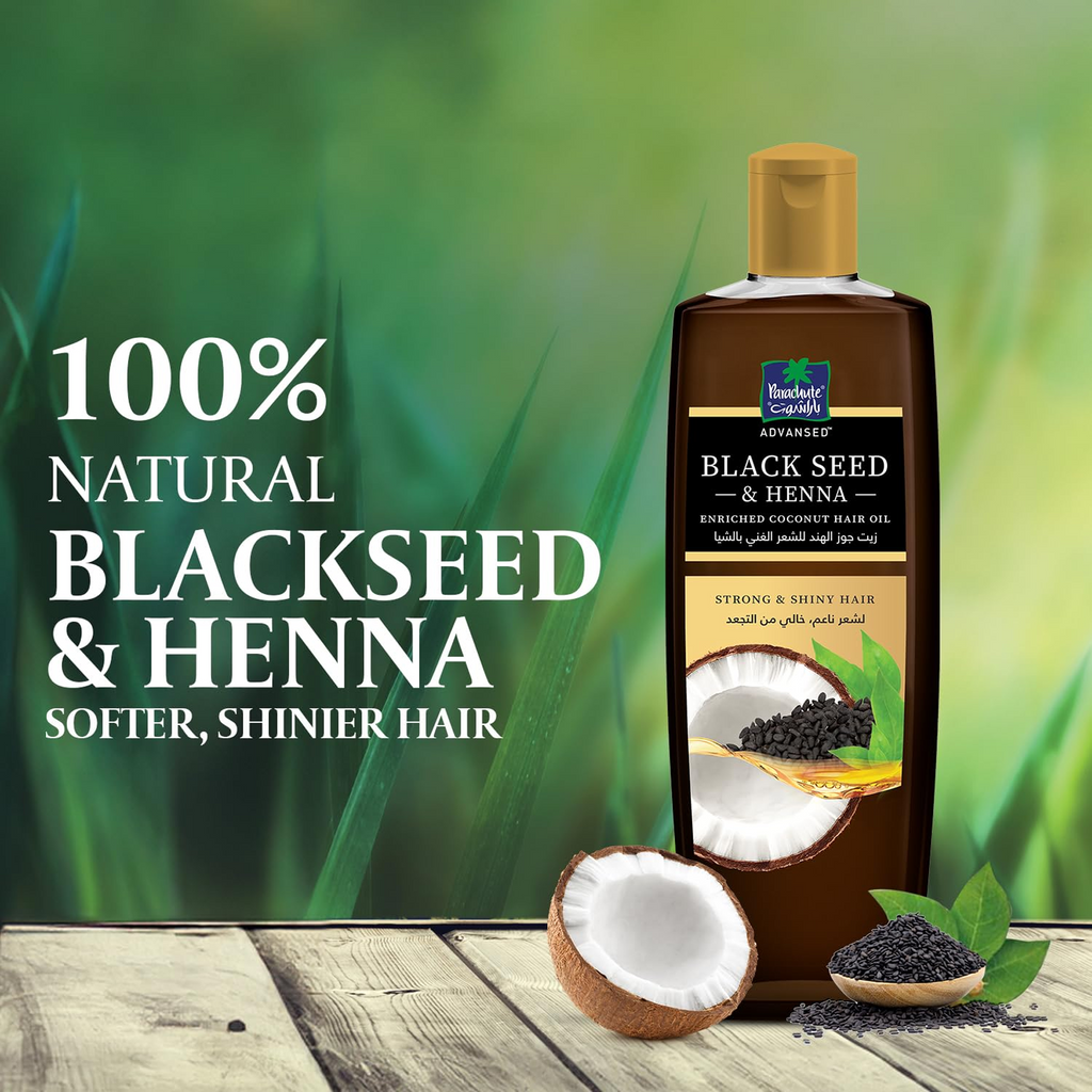 The Key Benefits of Parachute Advansed  Black Seed & Henna Enriched Coconut Hair Oil 