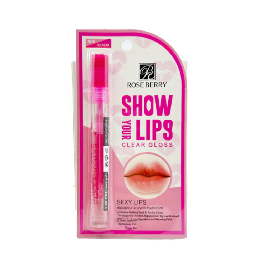 Roseberry Show Your Lips Clear Gloss/Lip Oil - 3ml