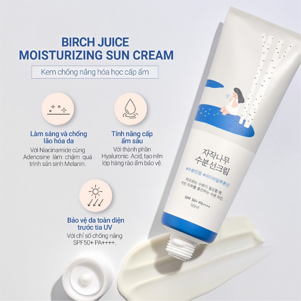 Key Benefits of RoundLab Birch Juice Moisturizing Sunscreen Set 