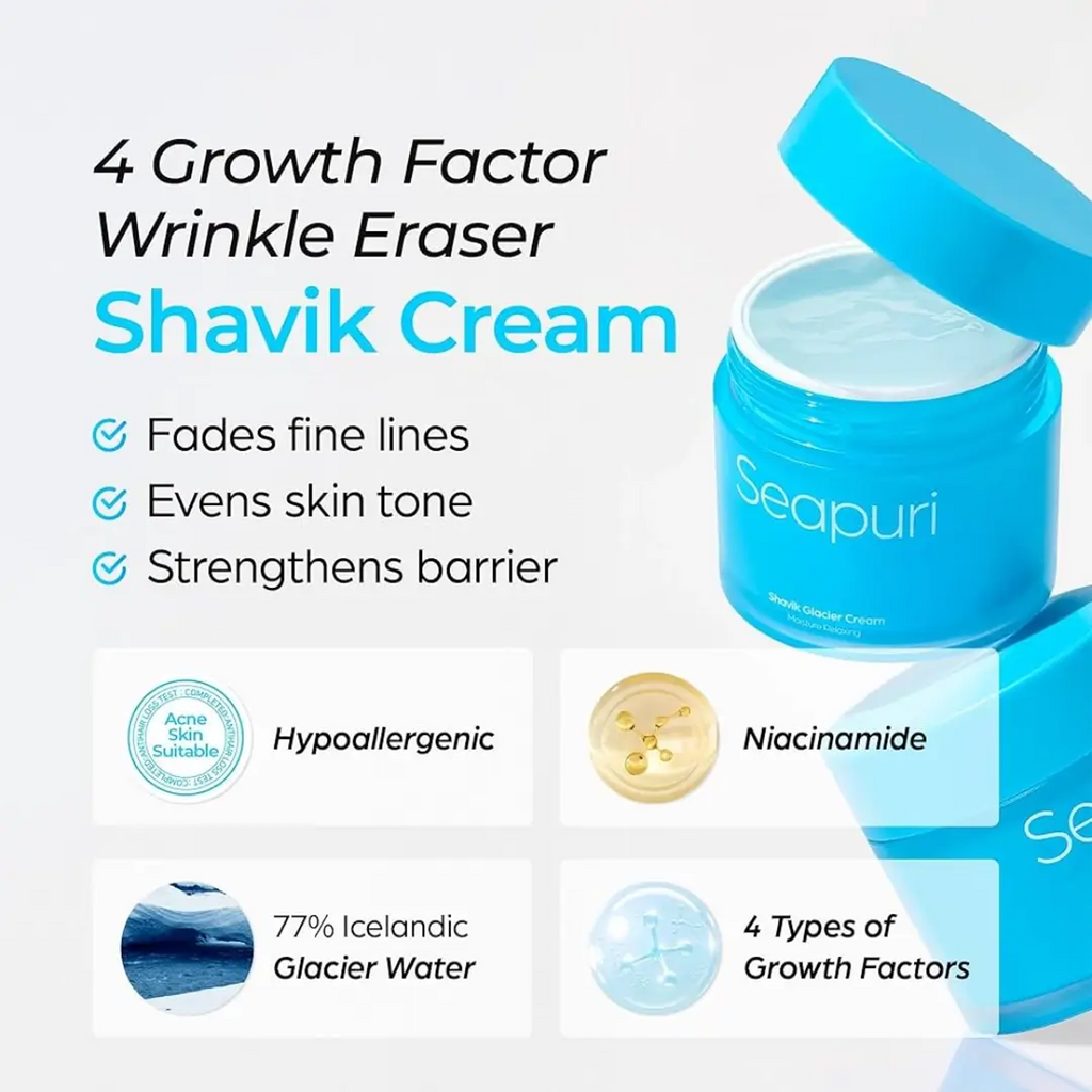 Key Benefits of Seapuri Shavik Glacier Cream