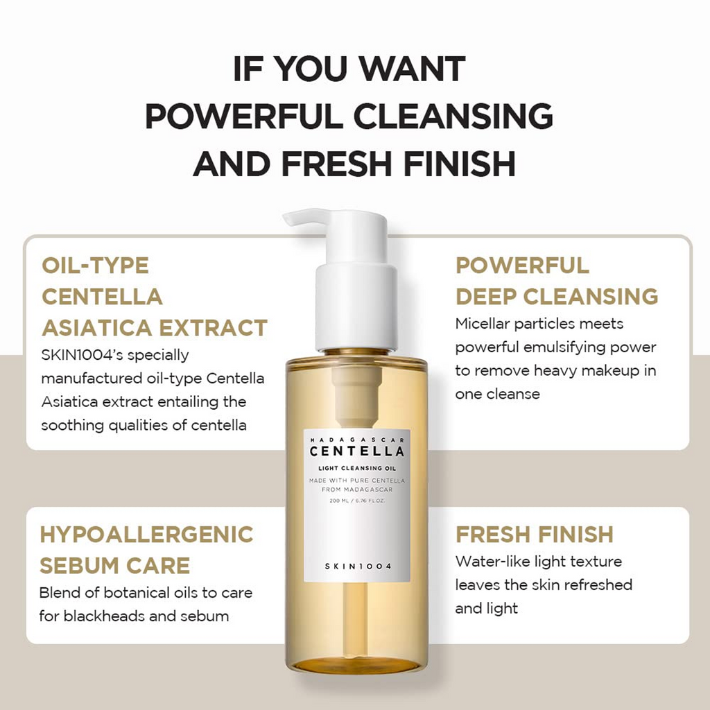 Key Benefits of Skin1004 Madagascar Centella Light Cleansing Oil