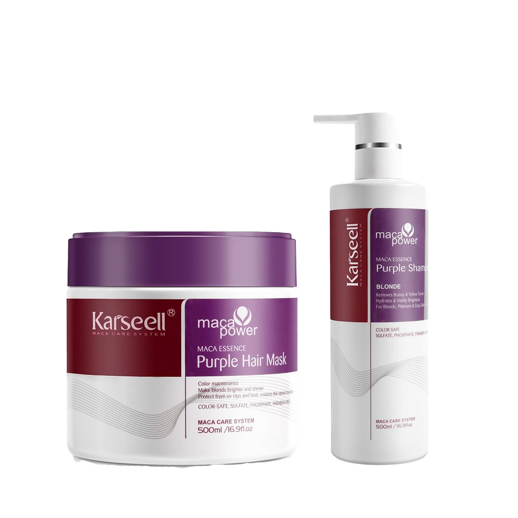 A product of Special Karseell Bundle offer karseell purple hair mask and shampoo