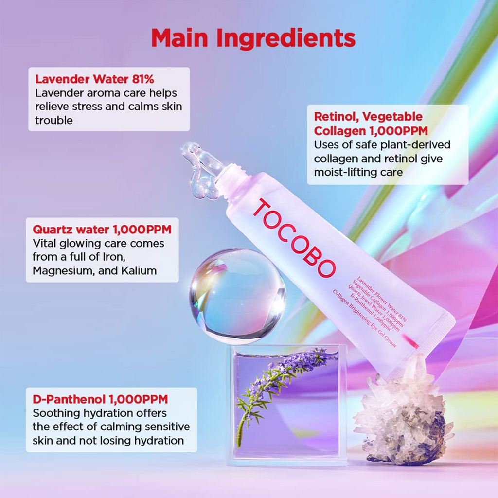 Key Ingredients in Tocobo Collagen Brightening Eye Gel Cream