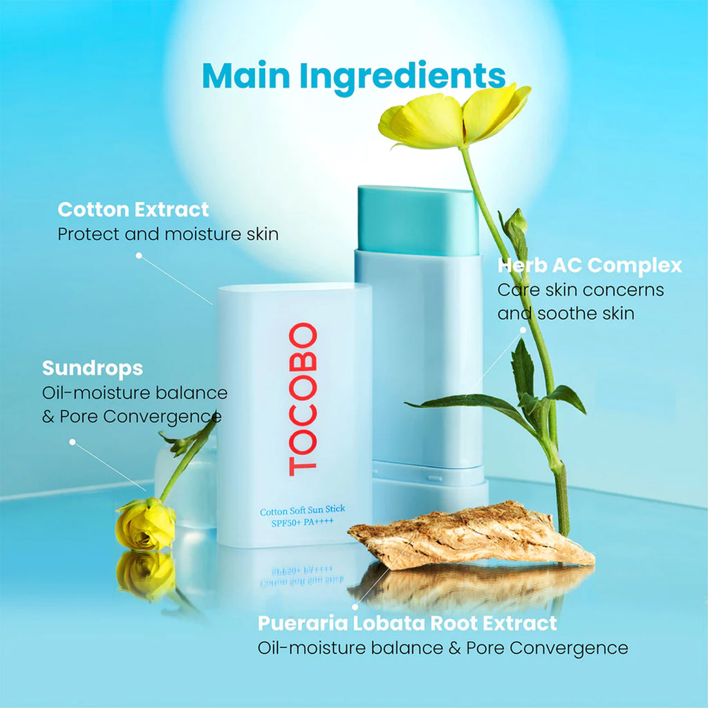 Key Ingredients in Tocobo Cotton Soft Sun Stick SPF50+ PA++++
