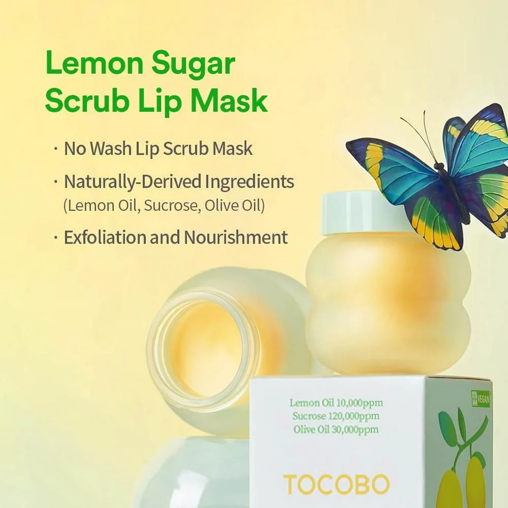Key Benefits of using Tocobo Lemon Sugar Scrub Lip Mask 