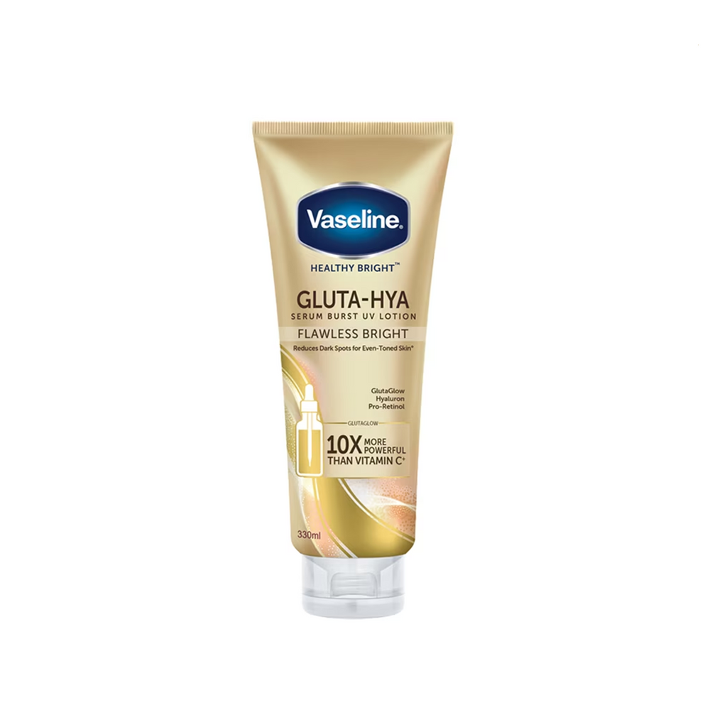 Bottle of Vaseline Gluta Hya Flawless Bright lotion with GlutaGlow technology