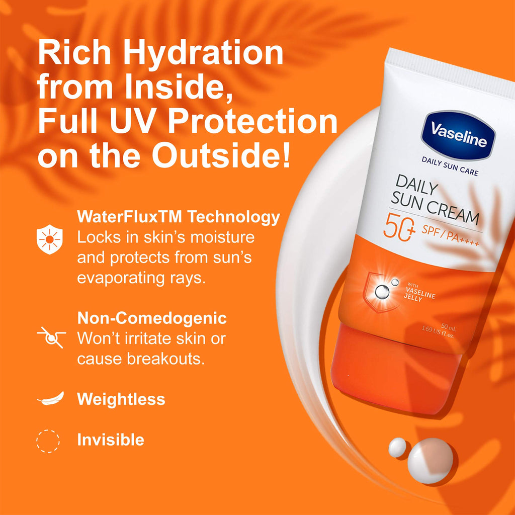 The Key Benefits of Vaseline Daily Sun Cream SPF 50+ 